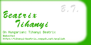 beatrix tihanyi business card